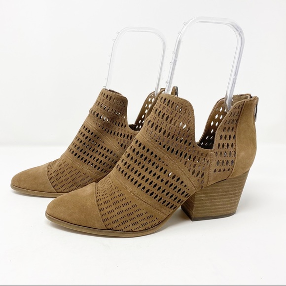 Vince Camuto Shoes - Vince Camuto Suede Perforated Booties 10